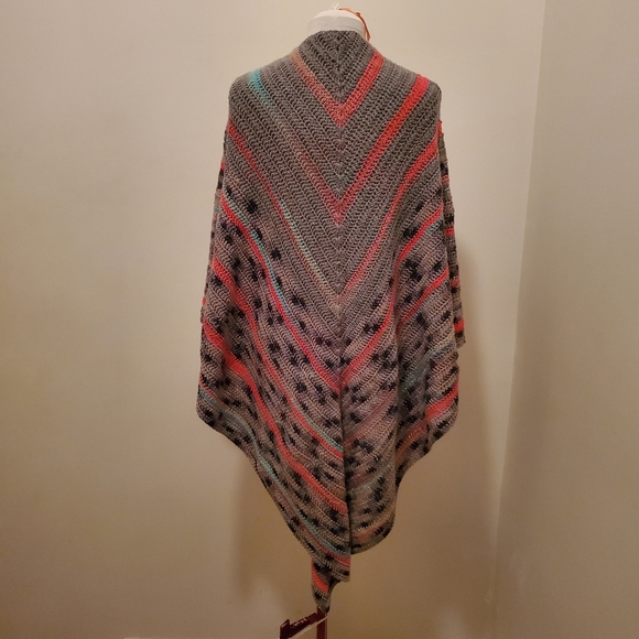 Campfire Shawl Hand Knitted Size XS-S NWOT - Picture 3 of 3